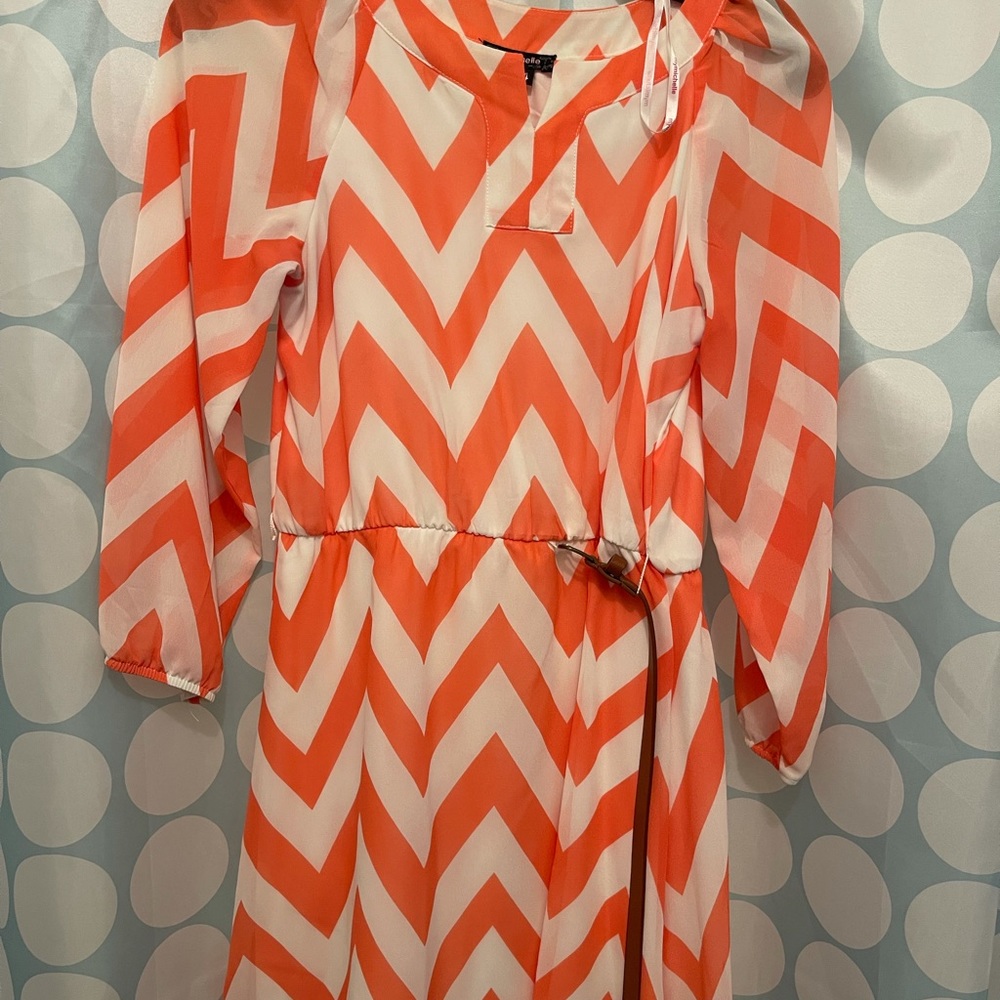 Chevron coral dress (make offer)